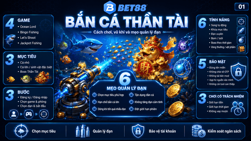 Bắn Cá Thần Tài - 4 Mẹo Để Tăng Tỷ Lệ Thắng Bet88 - GOJIXE
