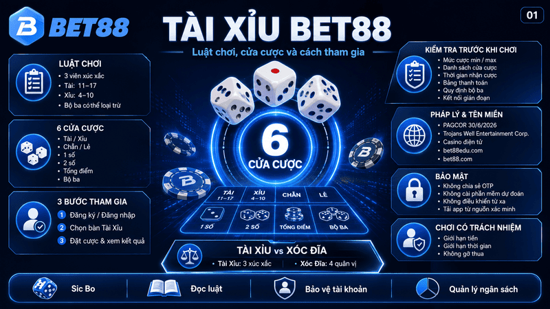Tài Xỉu BET88 - Bí Quyết Để Đặt Tiền Luôn Thắng 2026 - GOJIXE