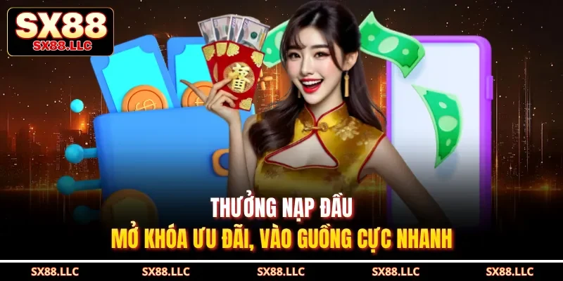 Thưởng Nạp Đầu - Tối Ưu Lợi Thế Ngay Từ Bước Khởi Đầu Tại SX88 - GOJIXE
