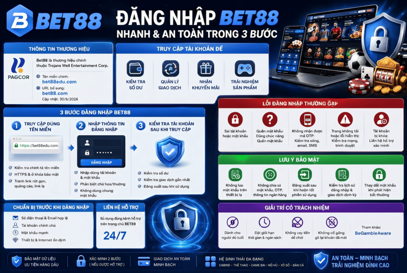 Đăng Nhập BET88 Tham Gia Cá Cược An Toàn, Nhanh Chóng - GOJIXE